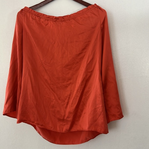 Moda International Blouse, Rusted Red, Large - Picture 9 of 11